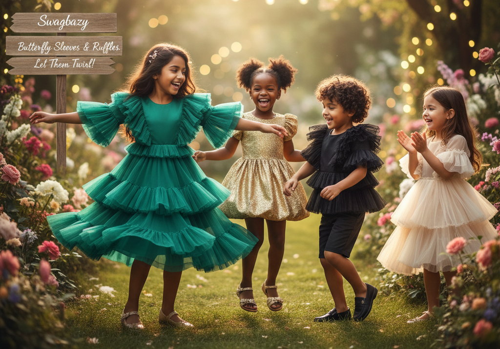 2026's Enchanting Kids wear Trend: Butterfly Sleeves & Ruffle Fun – Where Every Twirl is a Celebration