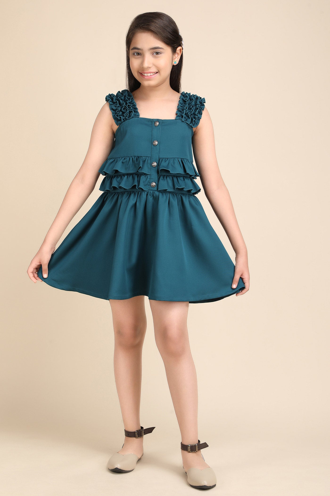 Peacock Ruffle Fantasy Dress