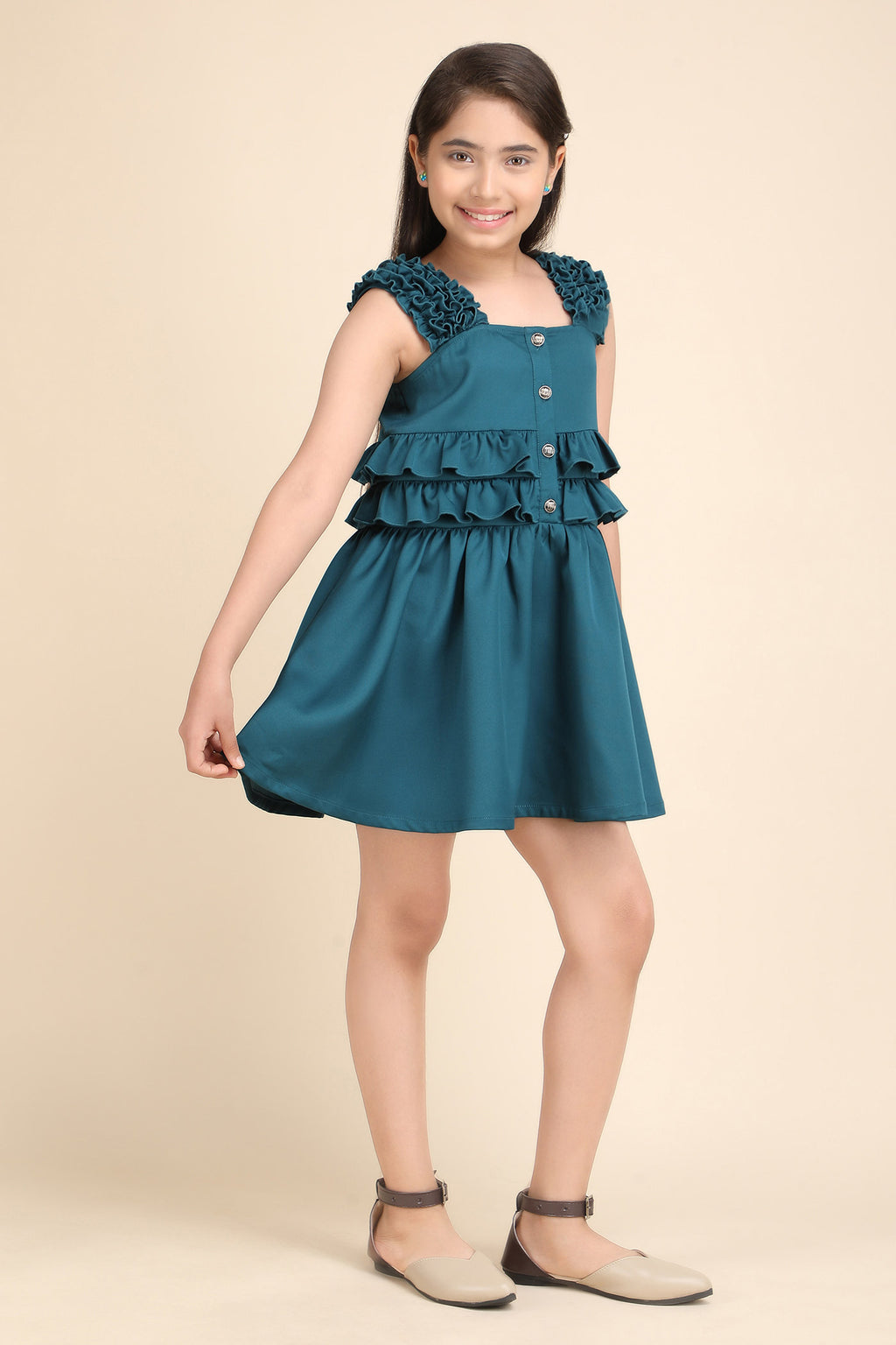 Peacock Ruffle Fantasy Dress