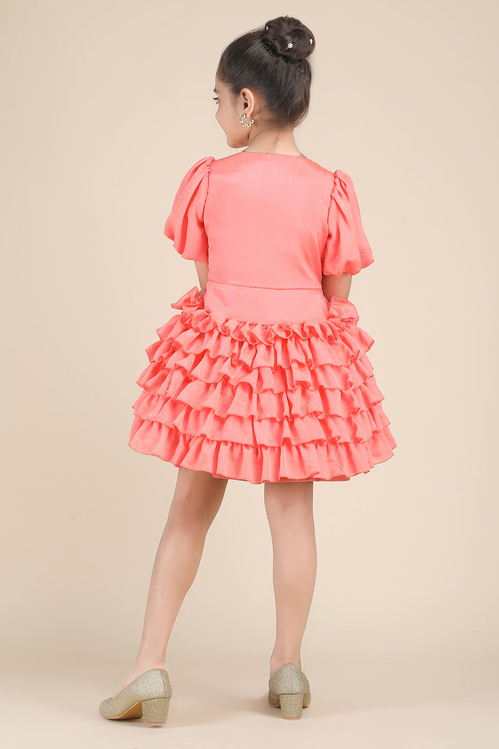 Ruffle Fantasy Coral Dress