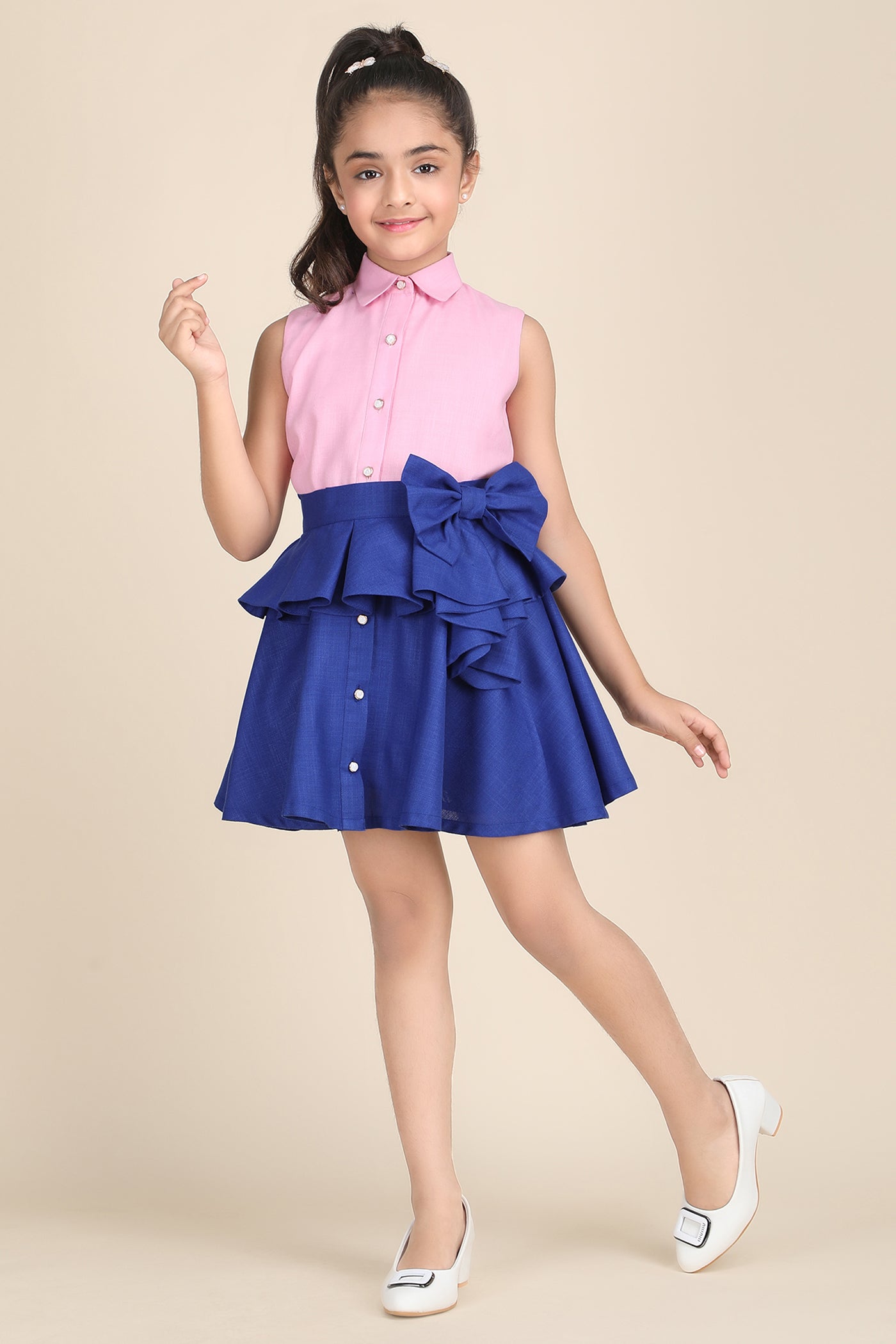 Royal Belted Charm Dress