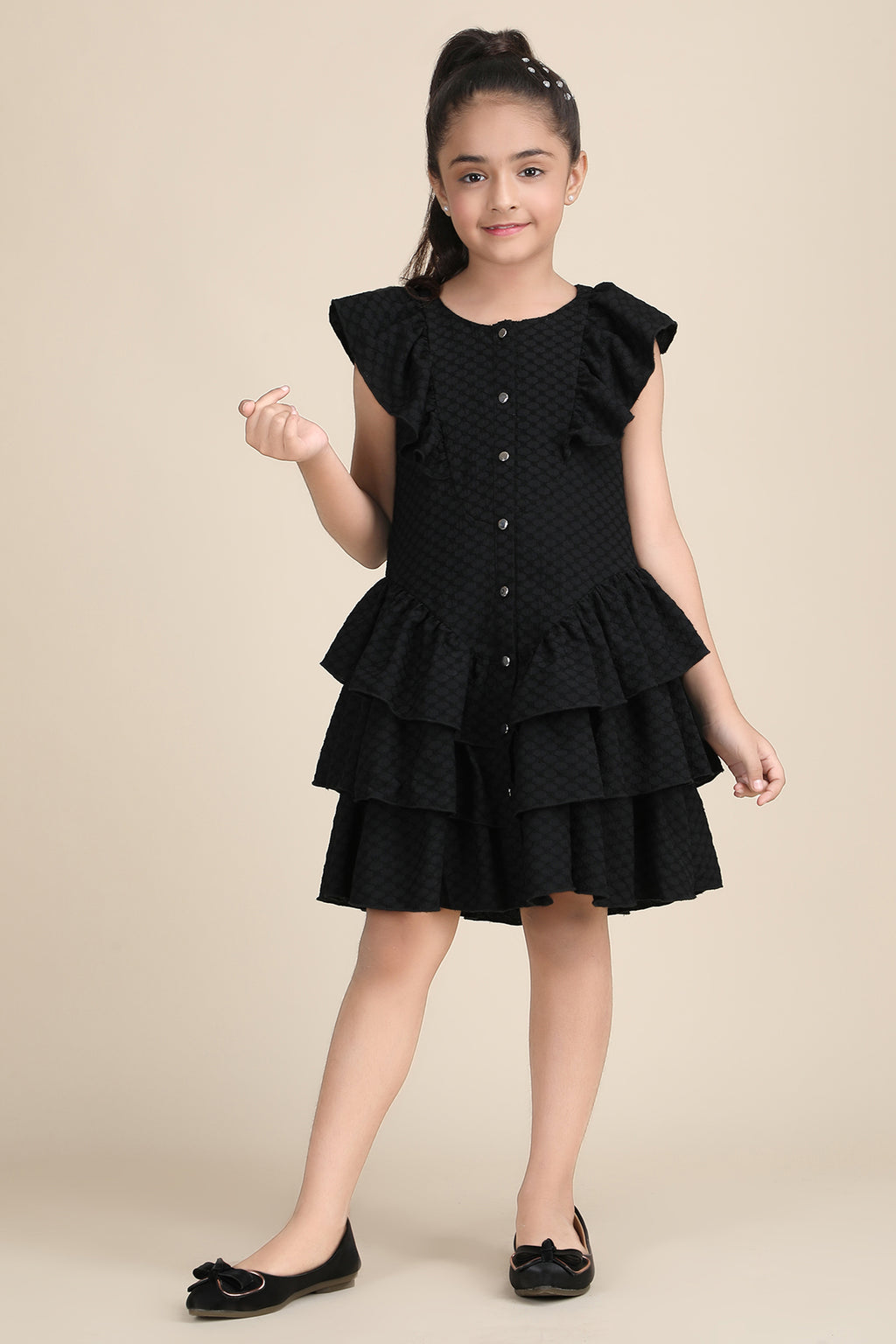 Midnight Black Ruffle Charm