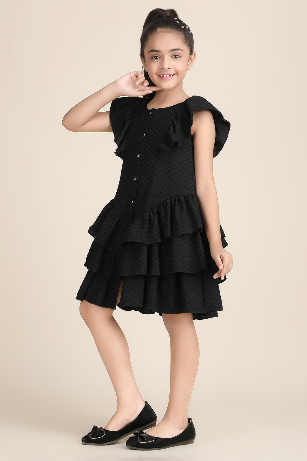 Midnight Black Ruffle Charm