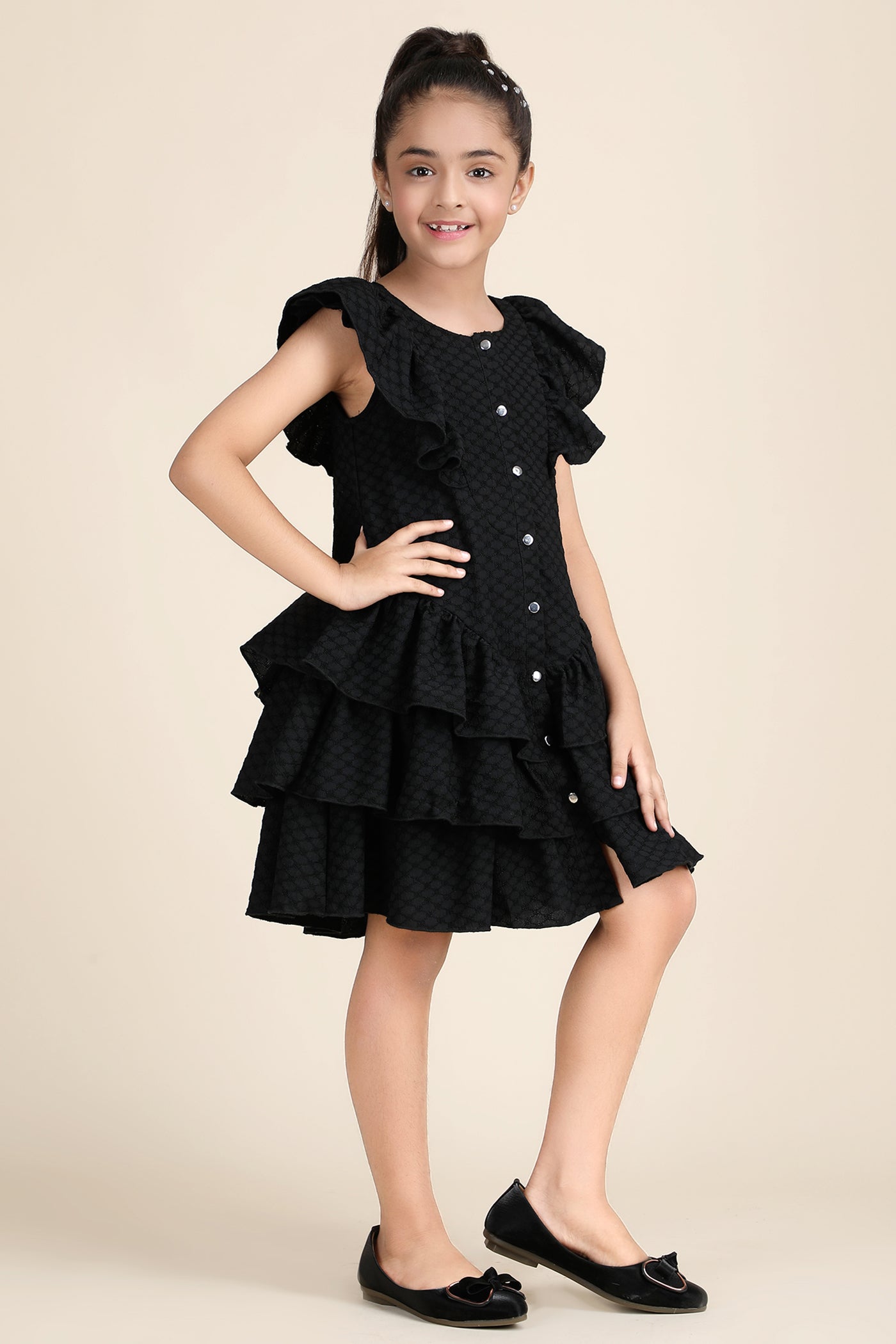 Midnight Black Ruffle Charm