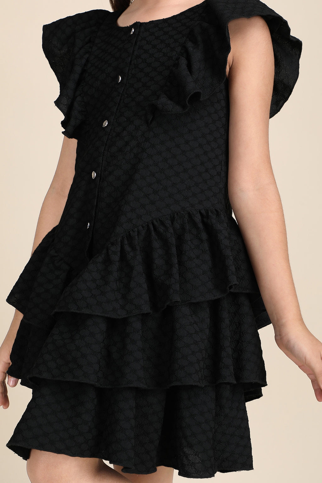 Midnight Black Ruffle Charm