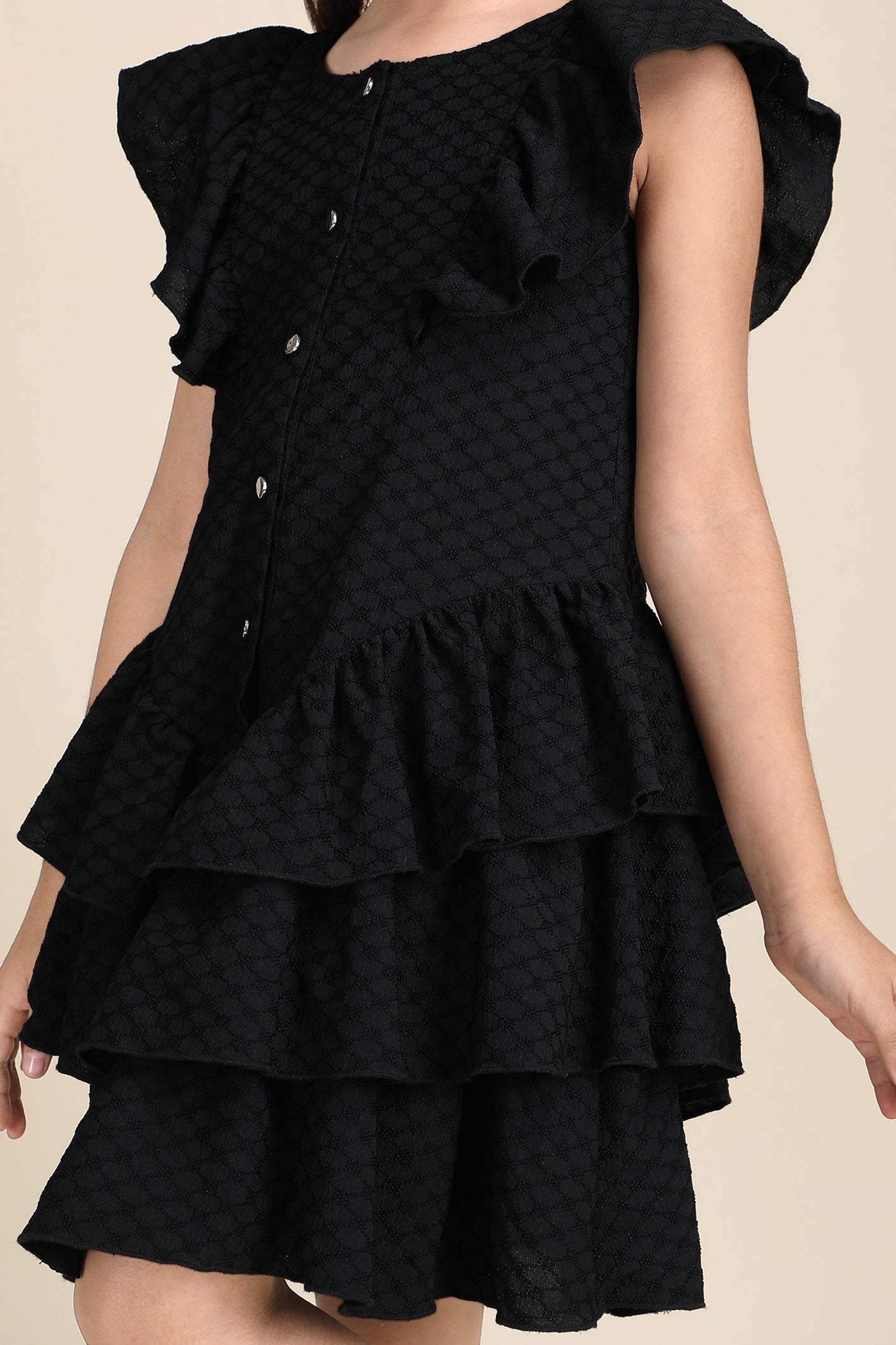 Midnight Black Ruffle Charm