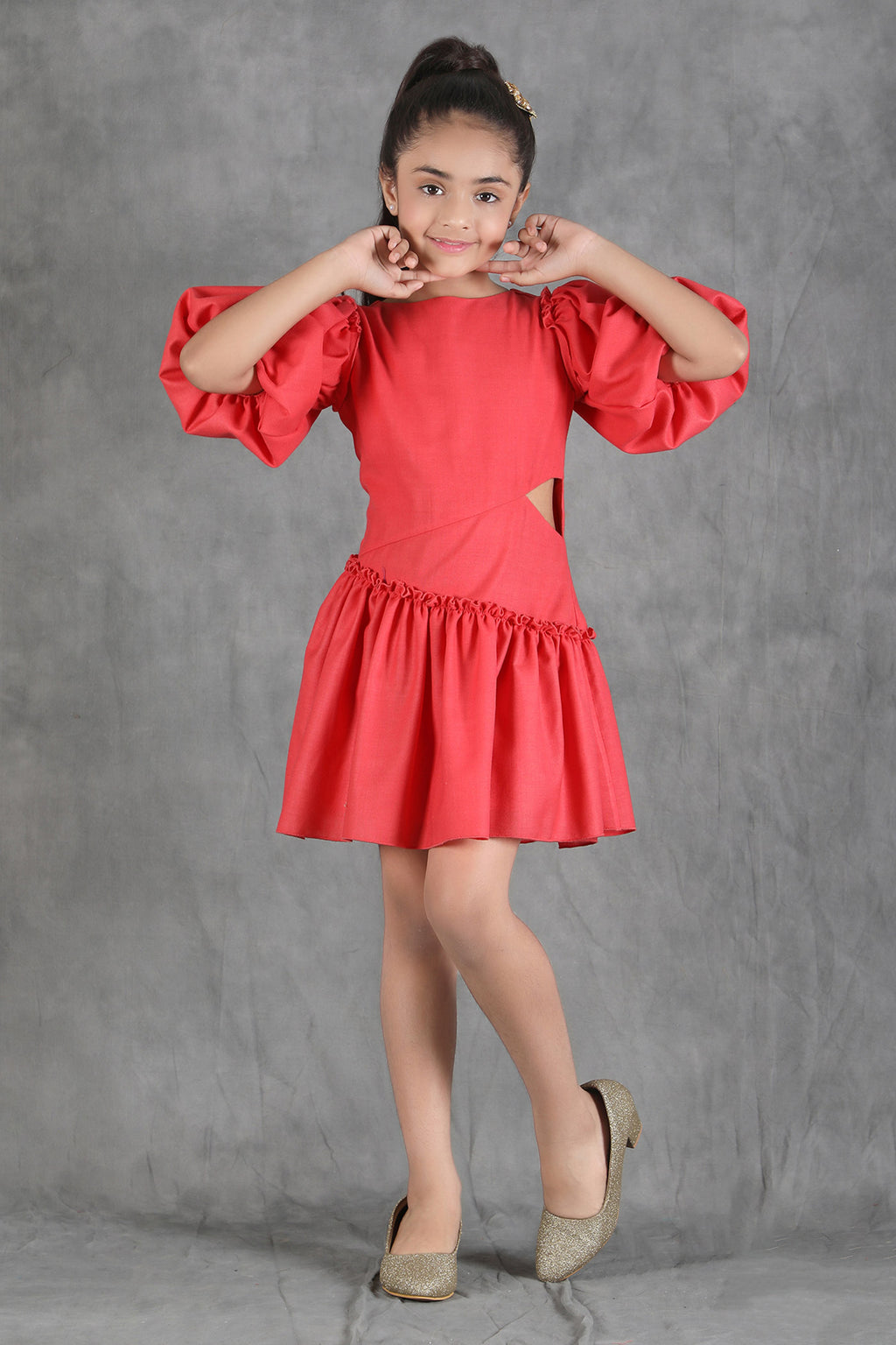 Coral Breeze Cutout Dress