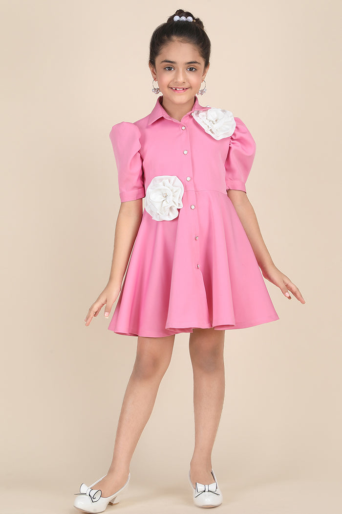 Ultimate Pink Power Shirt Dress