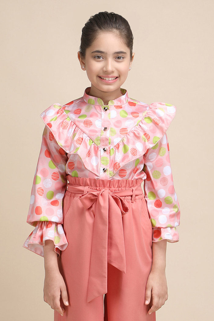 Polka Ruffle Shirt