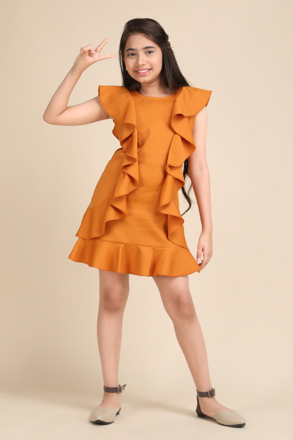 Sunlit Cascade Dress