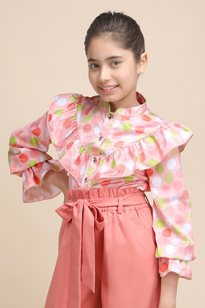 Polka Ruffle Shirt