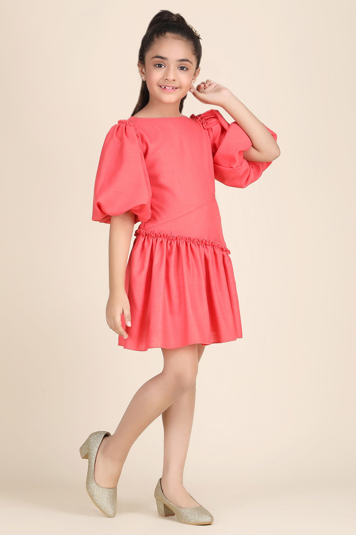 Coral Breeze Cutout Dress