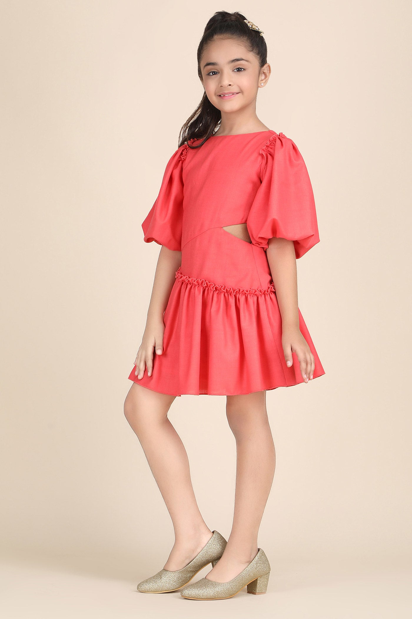 Coral Breeze Cutout Dress