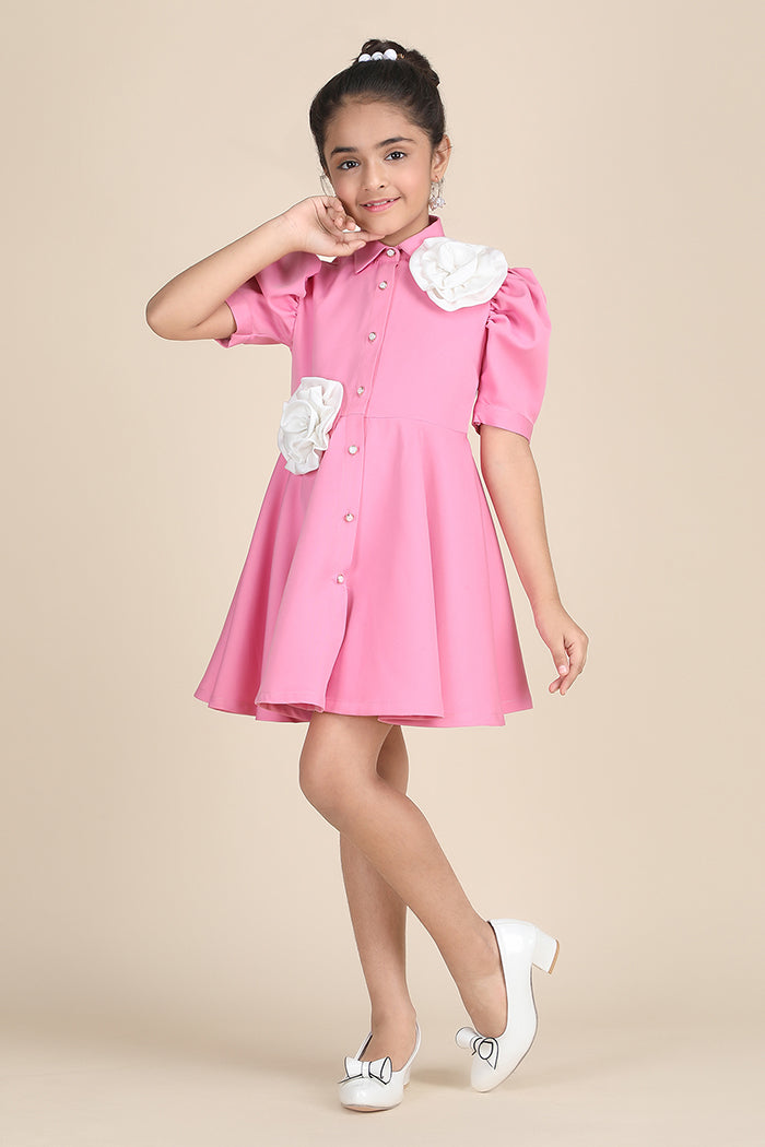 Ultimate Pink Power Shirt Dress
