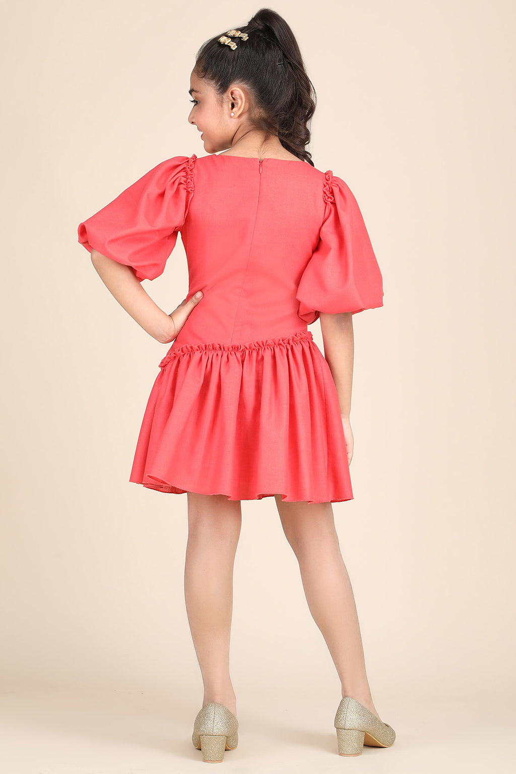 Coral Breeze Cutout Dress