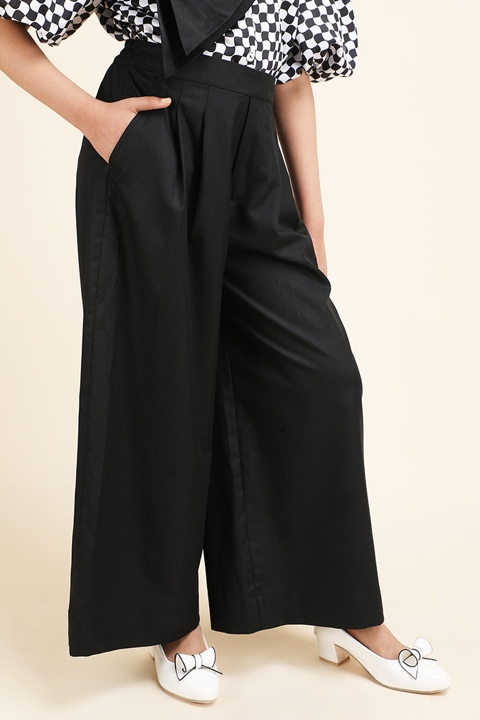Chessboard Flair Shirt & Classic Korean Pant Set