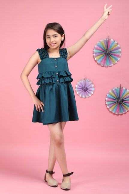 Peacock Ruffle Fantasy Dress