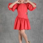 Coral Breeze Cutout Dress