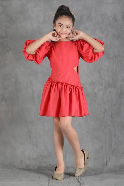 Coral Breeze Cutout Dress