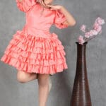 Ruffle Fantasy Coral Dress