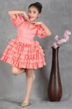 Ruffle Fantasy Coral Dress