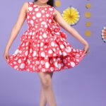 Crimson Polka Delight Dress