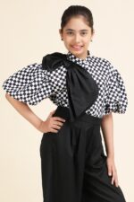 Chessboard Bow Shirt - Image 2