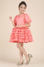 Ruffle Fantasy Coral Dress - Image 3