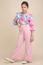 Whimsical Charm Korean Bell Pant & Crop Top Set - Image 3