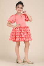 Ruffle Fantasy Coral Dress - Image 4