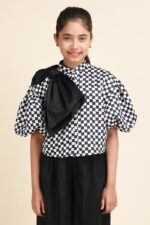Chessboard Bow Shirt - Image 4