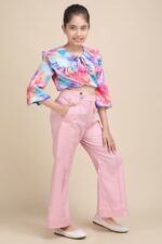 Whimsical Charm Korean Bell Pant & Crop Top Set - Image 4