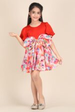 Fiery Bloom Bow Dress - Image 5
