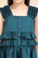 Peacock Ruffle Fantasy Dress - Image 6