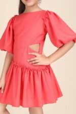 Coral Breeze Cutout Dress - Image 6
