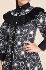 Midnight Bloom Shirt Dress - Image 7